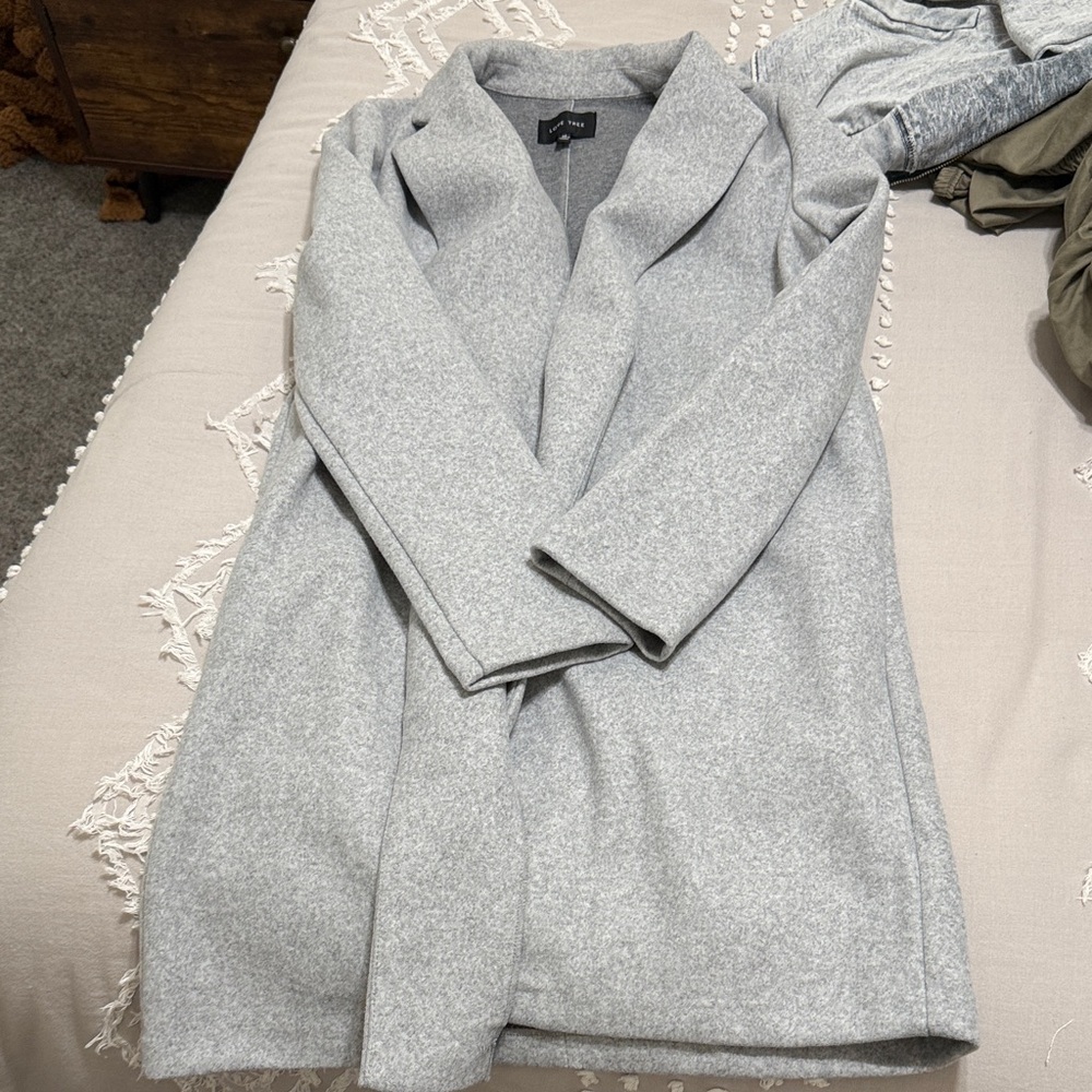 Love Tree Light Gray Women's Trench Coat